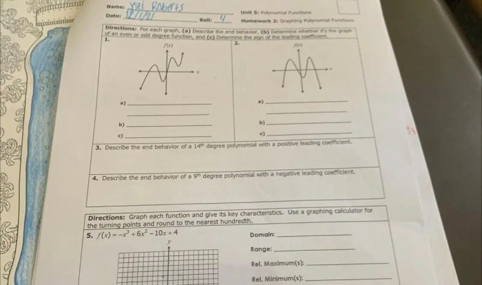 Unit 5 polynomial functions homework 1