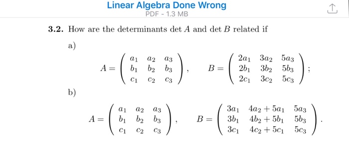 Linear algebra done wrong solutions