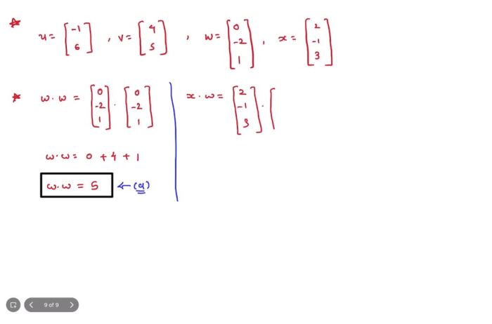 Compute the quantities in exercises 1 8 using the vectors