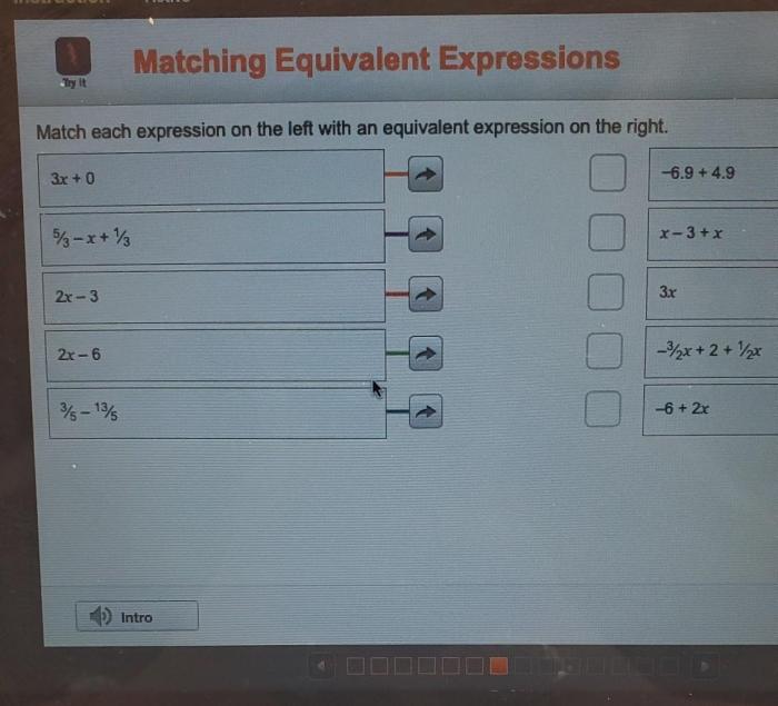 For the question match each of the wordy expressions